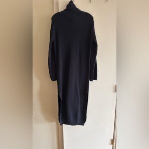 Nanushka Navy Cashmere Blend Knit Turtle Neck Dress